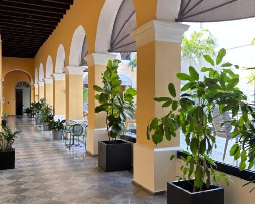 Boutique hotel courtyard in Old San Juan Puerto Rico for small group stays and executive retreats